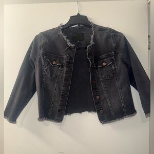 Sanctuary Distressed Black Denim Jacket